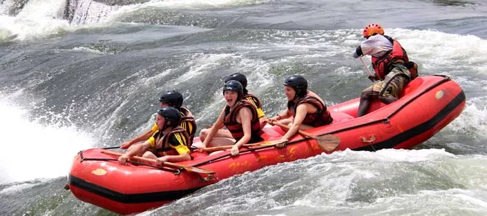 Rafting on the source of the Nile 